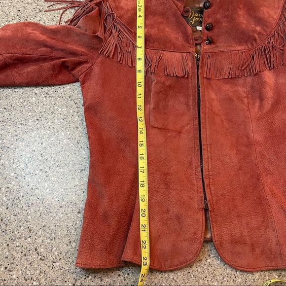 DAVID JAMES Vintage Leather Fringe Jacket SZ 13/14 - Picture 14 of 14